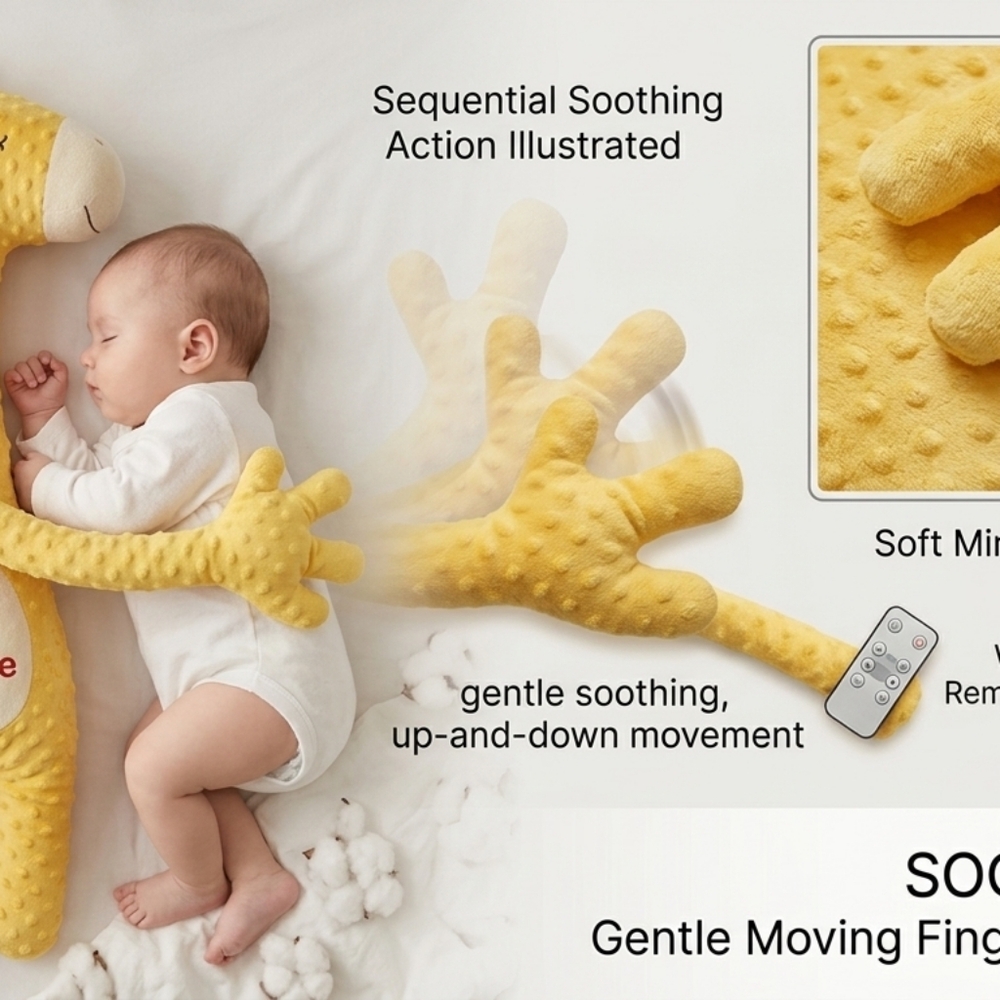 ​ :Soothing Interactive Giraffe Plush – Baby Sleep Aid Toy